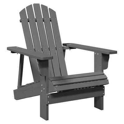 vidaXL Adirondack tuoli harmaa 69x85x90,5 cm täysi kuusi