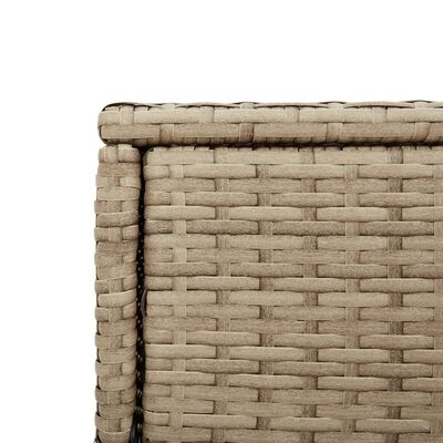 vidaXL Puutarhan säilytyskaappi beige 105x55x113 cm polyrottinki