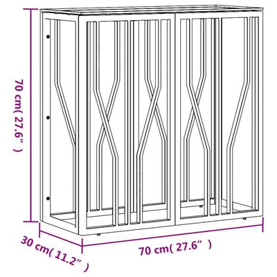 vidaXL Konsolipöytä kulta 70x30x70 cm ruostumaton teräs ja lasi