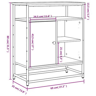 vidaXL Senkki savutammi 69x35x80 cm tekninen puu