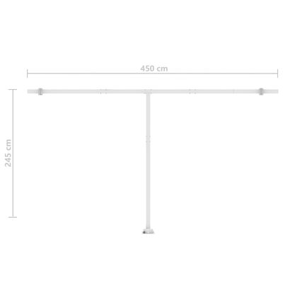 vidaXL Vapaasti seisova sisäänkelattava markiisi 500x300 cm ora./rusk.