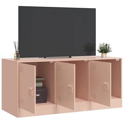 vidaXL TV-taso pinkki 99x39x44 cm teräs