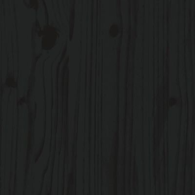 vidaXL Pinottava sänky musta 80x200 cm täysi mänty