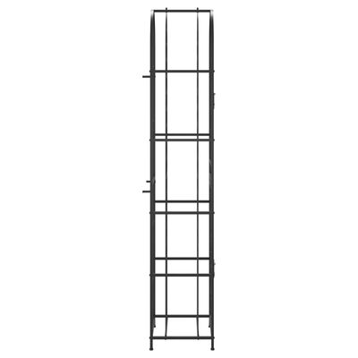 vidaXL Viinipulloteline 73 pullolle musta 45x36x200 cm takorauta