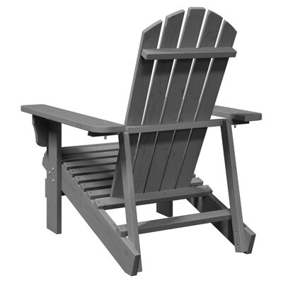 vidaXL Adirondack tuoli harmaa 69x85x90,5 cm täysi kuusi