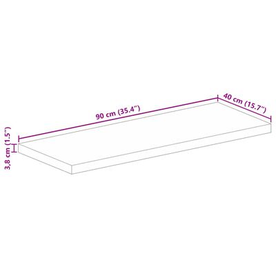 vidaXL Pöytälevy 90x40x3,8 cm suorakaide täysi akasiapuu