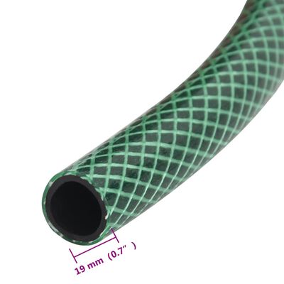 vidaXL Puutarhaletku liitinsarjalla vihreä 0,75" 10 m PVC