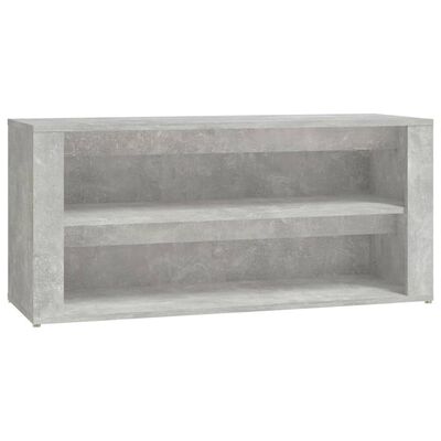 vidaXL Kenkäteline betoninharmaa 100x35x45 cm tekninen puu