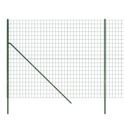 vidaXL Verkkoaita vihreä 2x10 m galvanoitu teräs