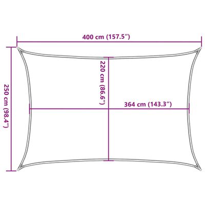 vidaXL Aurinkopurje hiekka 4x2,5 m 100% Oxford polyesteri