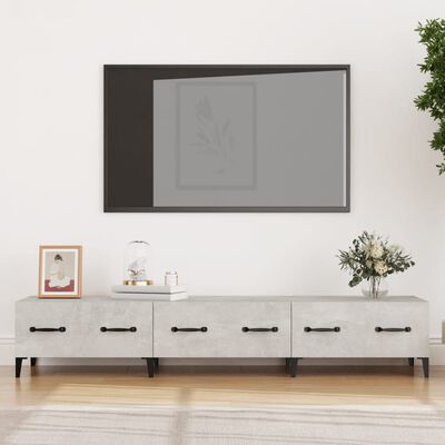 vidaXL TV-taso betoninharmaa 150x34,5x30 cm tekninen puu