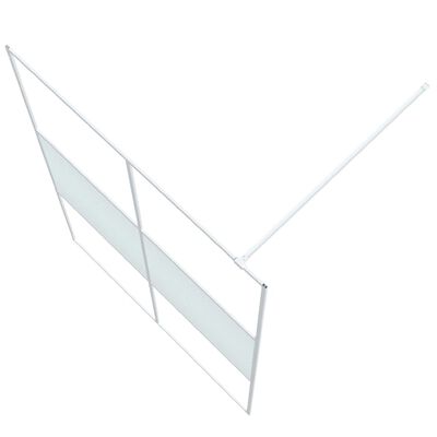 vidaXL Walk-in suihkuseinäke valkoinen 140x195 cm kirkas ESG-lasi