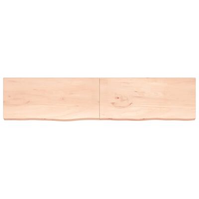 vidaXL Pöytälevy 220x50x(2-6) cm käsittelemätön täystammi