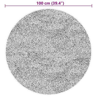 vidaXL Matto HUARTE lyhytnukkainen ja pestävä harmaa Ø 100 cm