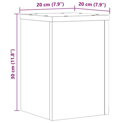 vidaXL Kasvitelineet 2 kpl valkoinen 20x20x30 cm tekninen puu