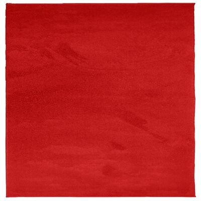 vidaXL Matto OVIEDO lyhytnukkainen punainen 120x120 cm