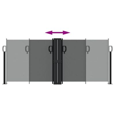 vidaXL Sisäänvedettävä sivumarkiisi 100x1000 cm antrasiitti