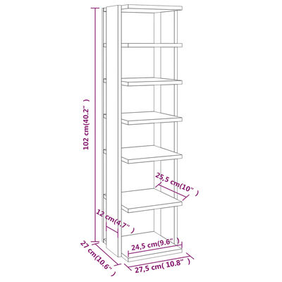 vidaXL Kenkäkaapit 2 kpl musta 27,5x27x102 cm