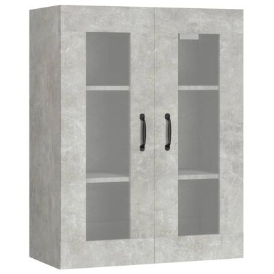 vidaXL Riippuva seinäkaappi betoninharmaa 69,5x34x90 cm