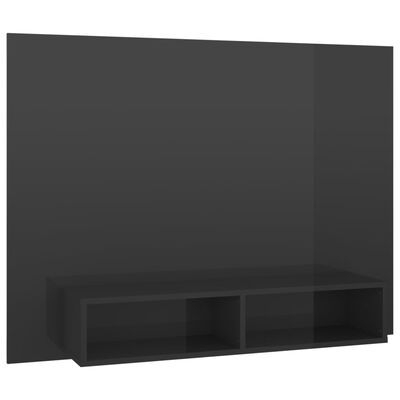 vidaXL TV-taso seinälle korkeakiilto harm. 120x23,5x90 cm tekninen puu