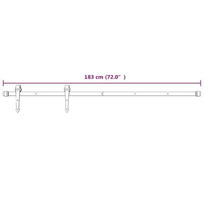 vidaXL Liukuovi asennustarvikkeineen 80x210 cm täysi mänty