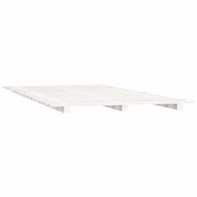 vidaXL Sängynrunko valkoinen 140x200 cm täysi mänty