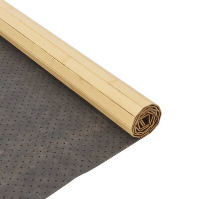 vidaXL Matto suorakaide vaalea luonnollinen 80x100 cm bambu