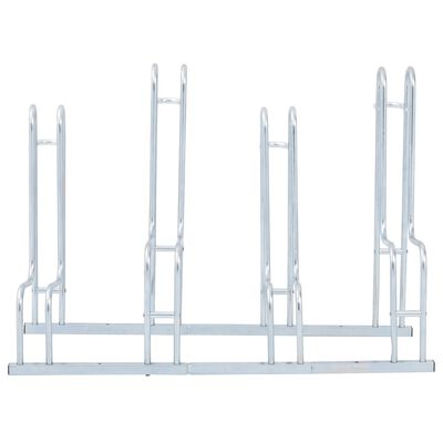 vidaXL Pyöräteline 4 pyörälle vapaasti seisova galvanoitu teräs