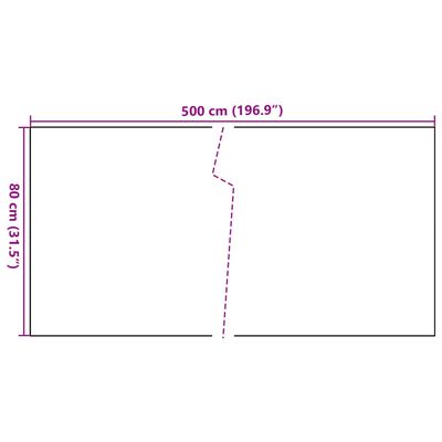 vidaXL Parvekesuoja antrasiitti 500x80 cm polyrottinki