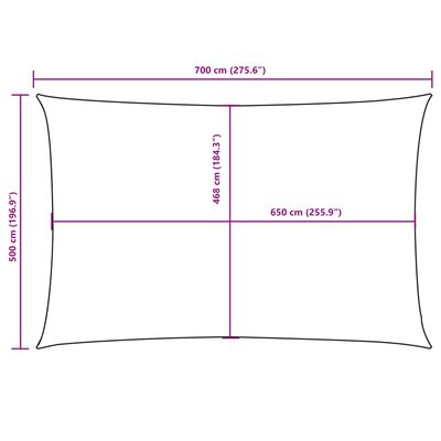 vidaXL Aurinkopurje Oxford-kangas suorakaide 5x7 m kerma