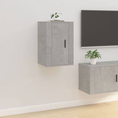 vidaXL Seinäkiinnitettävät TV-tasot 2 kpl betoninharmaa 40x34,5x60 cm