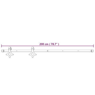 vidaXL Liukuovi asennustarvikkeineen 100x210 cm täysi mänty