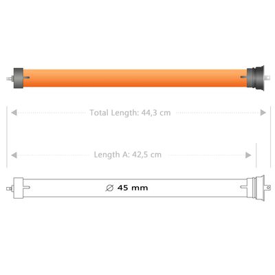 vidaXL Putkimoottorit 2 kpl 20 Nm