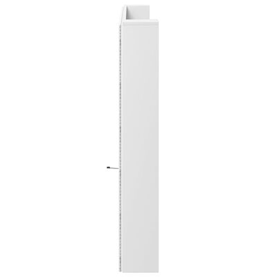 vidaXL Sängynpäätykaappi LED-valoilla valkoinen 220x16,5x103,5 cm