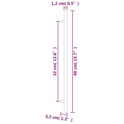 vidaXL Kaapin kahvat 20 kpl pronssi 320 mm ruostumaton teräs