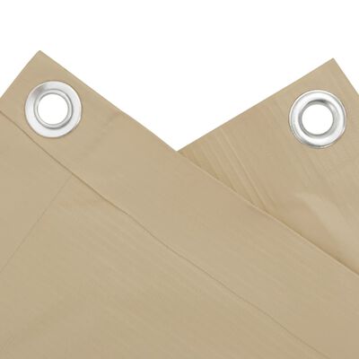 vidaXL Parvekkeen suoja beige 75x300 cm Oxford kangas