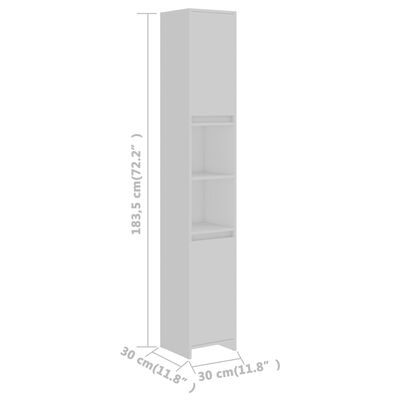 vidaXL 3-osainen kylpyhuoneen kalustesarja valkoinen tekninen puu