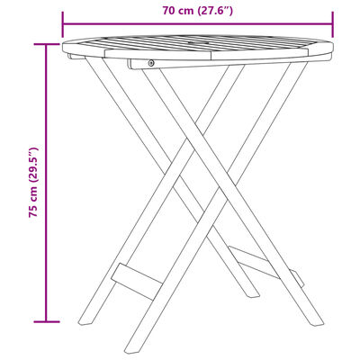 vidaXL 3-osainen Bistrosarja musta polyrottinki ja täysi akasiapuu