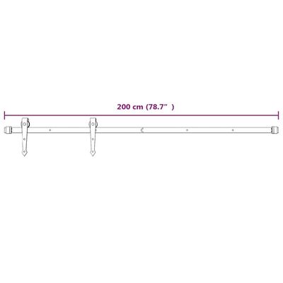 vidaXL Liukuovi asennustarvikkeineen 85x210 cm täysi mänty