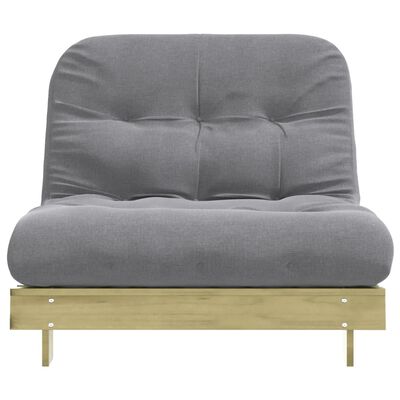 vidaXL Futon vuodesohva patjalla 100x206x11 cm kyllästetty mänty