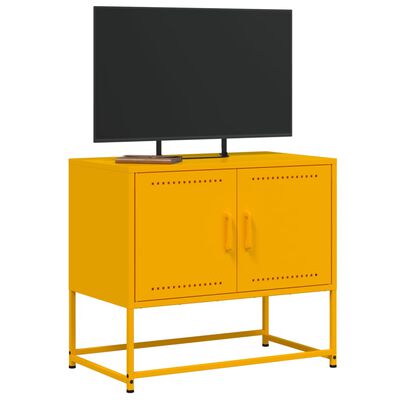 vidaXL TV-taso sinapinkeltainen 68,5x39x60,5 cm teräs