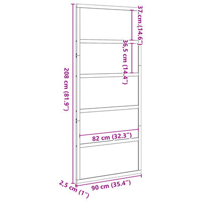 vidaXL Lato-ovi valkoinen 90x208 cm täysi mänty