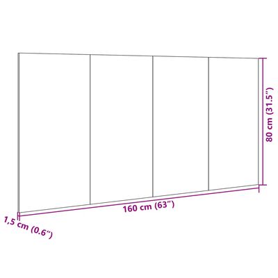 vidaXL Sängynpääty yöpöydillä musta 160 cm tekninen puu