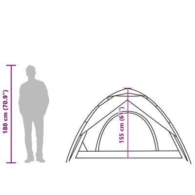 vidaXL Retkiteltta kupoli 5 henkilölle vihreä pikavapautuksella
