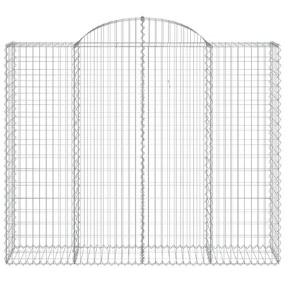 vidaXL Kaarevat kivikorit 4 kpl 200x50x160/180 cm galvanoitu rauta