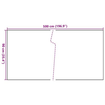 vidaXL Parvekesuoja valkoinen 500x90 cm polyrottinki