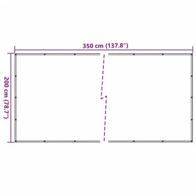 vidaXL Peräkärryn verkko vihreä 2x3,5 m HDPE