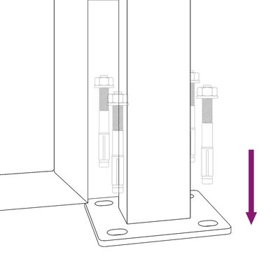 vidaXL Puutarhaportti antrasiitti 105x130 cm neliömallinen teräs