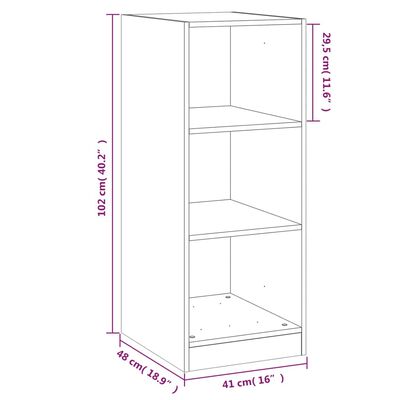 vidaXL Vaatekaappi Sonoma-tammi 48x41x102 cm lastulevy