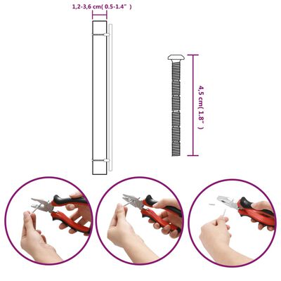 vidaXL Kaapin kahvat 5 kpl pronssi 480 mm ruostumaton teräs